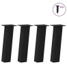 Pieds de table basse 4 pièces Noir 30 cm Acier 