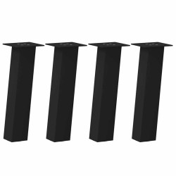 Pieds de table basse 4 pièces Noir 30 cm Acier 