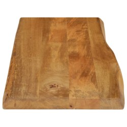 Dessus de table 100x40x2,5 cm bord vivant bois massif manguier 
