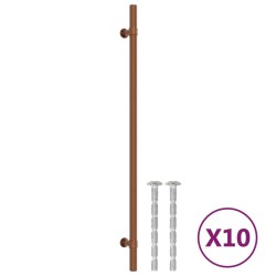 Poignées d'armoire 10 pcs bronze 320 mm acier inoxydable 