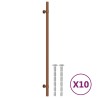 Poignées d'armoire 10 pcs bronze 320 mm acier inoxydable 