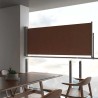 Auvent latéral rétractable de patio 100x300 cm Marron 