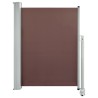 Auvent latéral rétractable de patio 100x300 cm Marron 