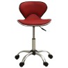 Tabouret de salon et spa Rouge bordeaux Similicuir 