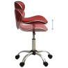 Tabouret de salon et spa Rouge bordeaux Similicuir 