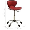 Tabouret de salon et spa Rouge bordeaux Similicuir 