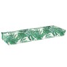 Coussins de Palette pour banc 2 pcs Motif Feuille 120x40x8 cm Tissu Oxford 