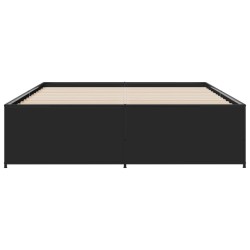 Cadre de lit sans matelas noir 150x200 cm 