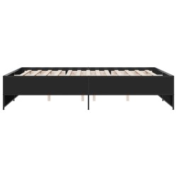 Cadre de lit sans matelas noir 150x200 cm 