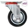 32 pcs Roulettes pivotantes 75 mm 