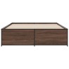 Cadre de lit sans matelas chêne marron 150x200 cm 