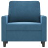 Fauteuil Bleu 60 cm Velours 