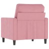 Fauteuil Rose 60 cm Velours 