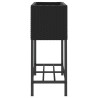 Jardinière avec étagère noir résine tressée 