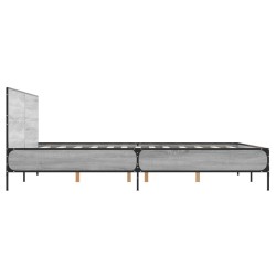 Cadre de lit sans matelas sonoma gris 150x200 cm 