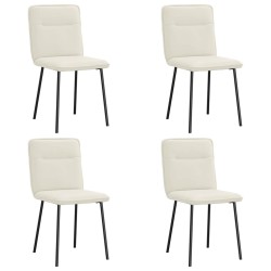 Chaises à manger lot de 4 Crème Velours 