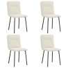 Chaises à manger lot de 4 Crème Velours 