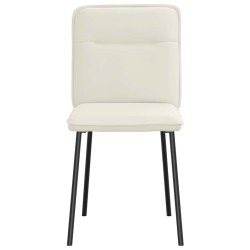 Chaises à manger lot de 4 Crème Velours 