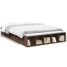 Cadre de lit sans matelas chêne marron 150x200 cm 