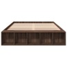 Cadre de lit sans matelas chêne marron 150x200 cm 
