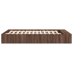 Cadre de lit sans matelas chêne marron 150x200 cm 
