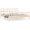 Cadre de lit sans matelas bois massif de pin 