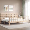 Cadre de lit sans matelas bois massif de pin 