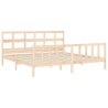 Cadre de lit sans matelas bois massif de pin 