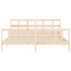 Cadre de lit sans matelas bois massif de pin 