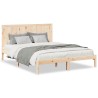 Cadre de lit extra long sans matelas 140x220 cm bois massif 