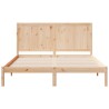Cadre de lit extra long sans matelas 140x220 cm bois massif 