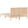 Cadre de lit extra long sans matelas 140x220 cm bois massif 