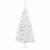 Arbre de Noël artificiel pré-éclairé et boules 300 cm blanc 