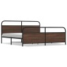 Cadre de lit en métal sans matelas chêne marron 200x200 cm 