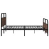 Cadre de lit en métal sans matelas chêne marron 200x200 cm 