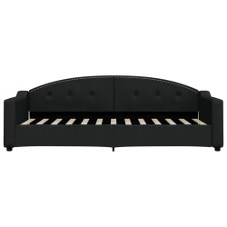 Lit de repos sans matelas noir 80x200 cm tissu 