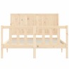 Cadre de lit sans matelas 140x200 cm bois massif de pin 