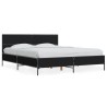 Cadre de lit sans matelas noir 150x200 cm 