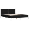 Cadre de lit sans matelas noir 150x200 cm 
