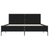 Cadre de lit sans matelas noir 150x200 cm 