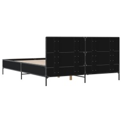 Cadre de lit sans matelas noir 150x200 cm 