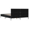Cadre de lit sans matelas noir 150x200 cm 
