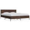 Cadre de lit sans matelas chêne marron 150x200 cm 