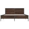 Cadre de lit sans matelas chêne marron 150x200 cm 