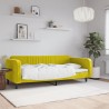 Lit de repos sans matelas jaune 100x200 cm velours 