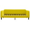 Lit de repos sans matelas jaune 100x200 cm velours 