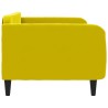 Lit de repos sans matelas jaune 100x200 cm velours 