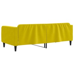 Lit de repos sans matelas jaune 100x200 cm velours 