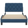 Cadre de lit sans matelas bleu 100x200 cm tissu 