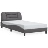 Cadre de lit avec LED sans matelas gris 100x200 cm 